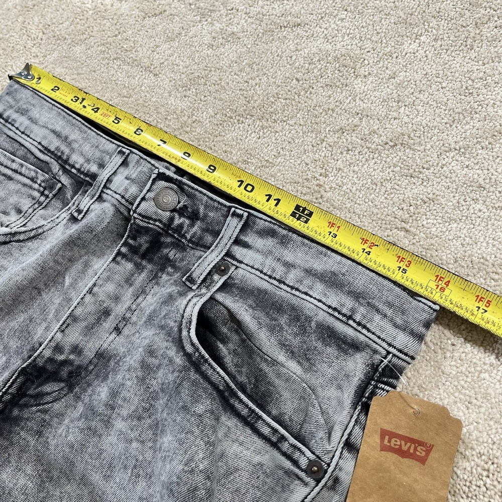 Levis 502 HI-BALL Mens Dark Gray Acid Wash Jeans 32x31 Cotton Blend Stretchy NWT - Picture 6 of 15